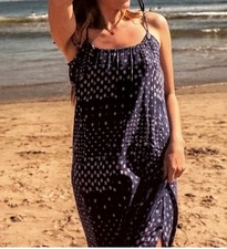 Women's Splendid Indigo and White Casual Dress Size Small