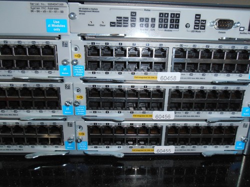 HP ProCurve 5406ZL Switch J8697A 2 X J8712A PSUs 6 X J8702A Modules - Afbeelding 3 van 6