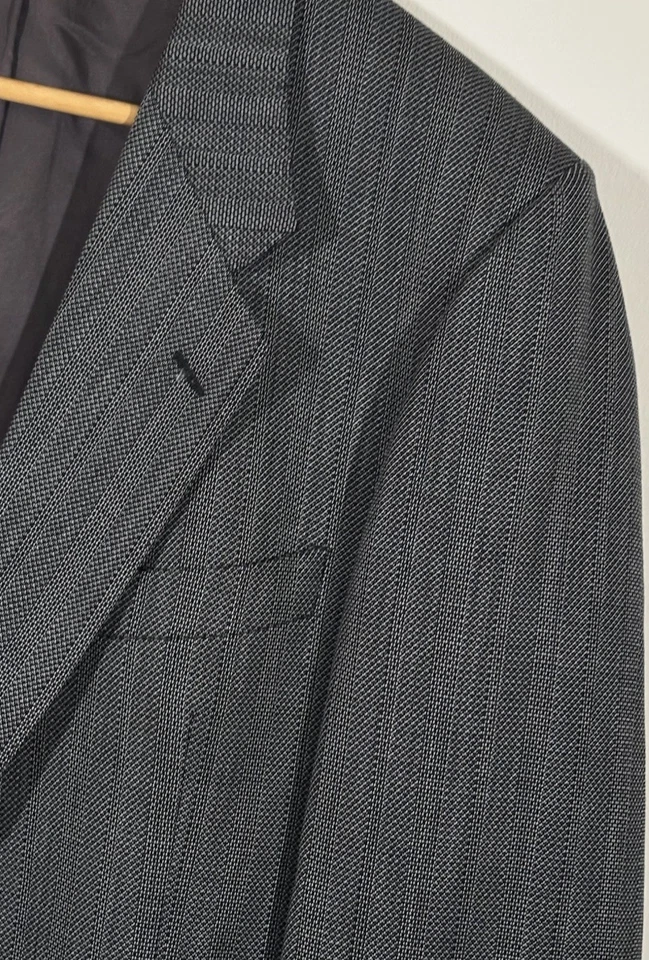 Blazer Harrods by Sidi Años 80 Para Hombres 44R Pura Lana Nueva Gris Hecho en Italia De Colección Foto 3 de 4