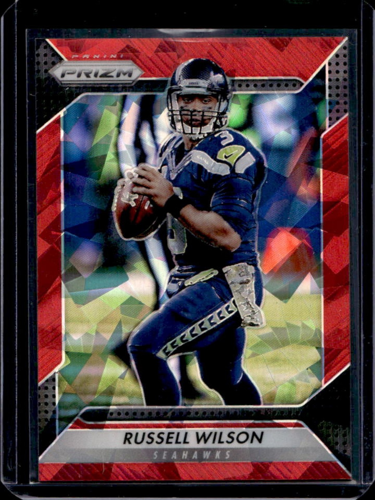 2016 Prizm Russell Wilson Red Crystals #/75 Seahawks