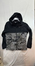 Nike Dri-FIT Camo Full-Zip Hoodie Size L Black Grey
