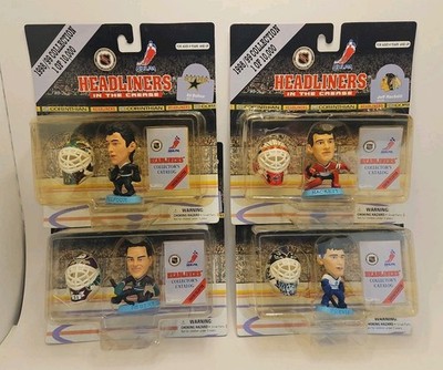 4 Headliners In The Crease 1998-99 NHL Goalies Hebert, Belfour