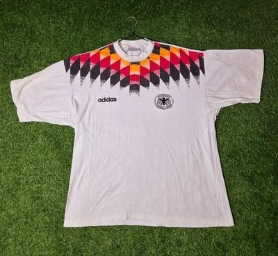 DFB - Adidas - Vintage Trainingsshirt - 1994 - Weiß - M