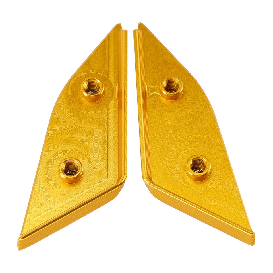 CNC paire de bouchons de rétroviseurs or pour Ducati Panigale V4 S R 2018-2024 - Photo 4/4