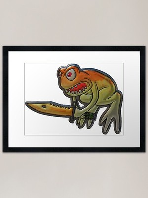 Lore Poison Frog Metallic Foil CS2  Framed Wall Art Poster Canvas Print Picture