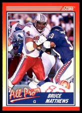 Bruce Matthews 1990 Score #584 Houston Oilers NFL READ FREE SHIP AutographDen