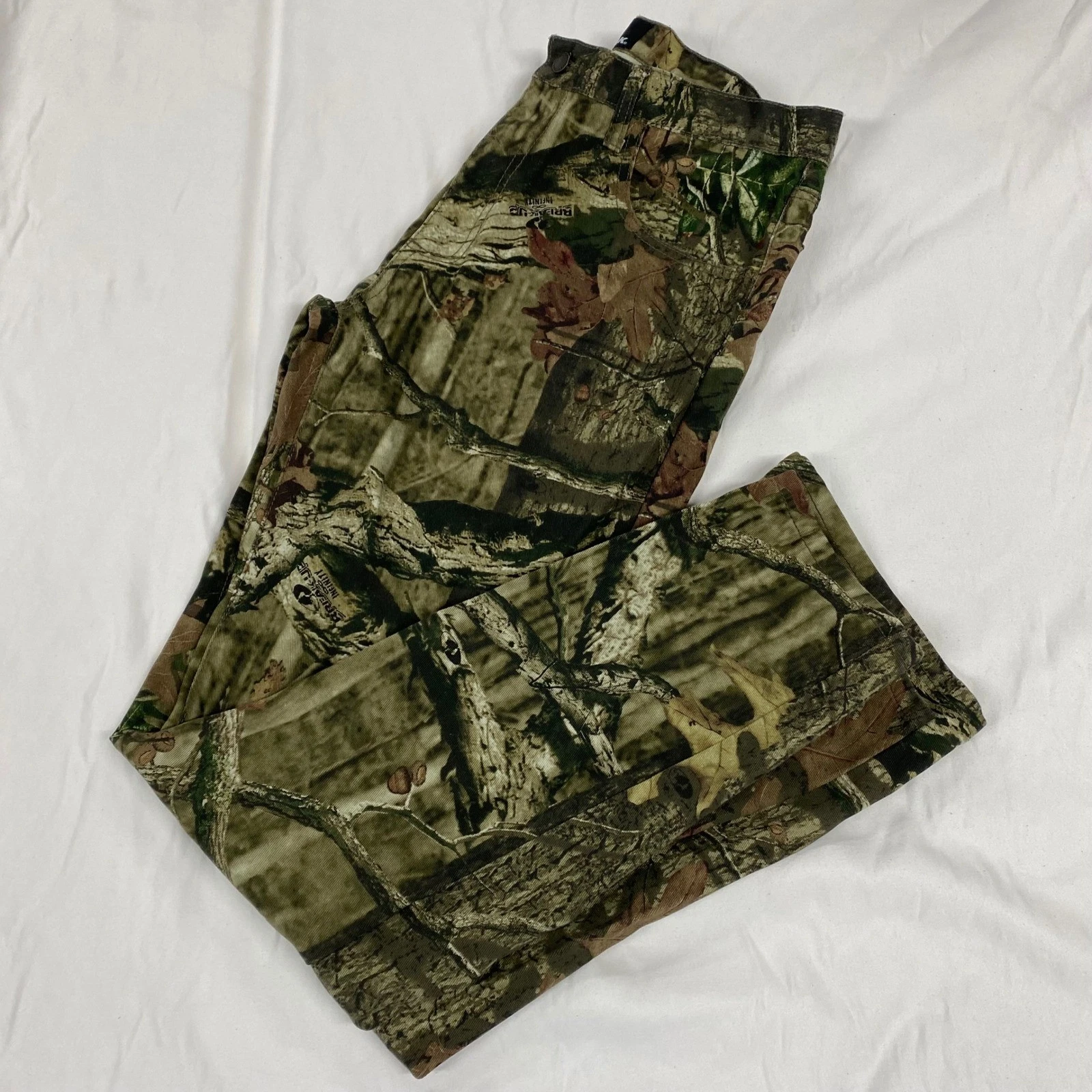 Mossy Oak Break-Up Infinity Camo Pants Mens 34x34 Cotton Hunting fishing Green