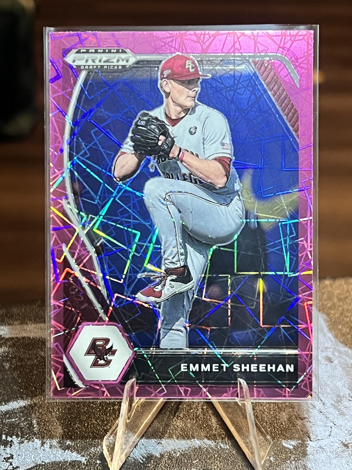 2021 Panini Prizm Draft Picks #PDP192 Emmet Sheehan Pink Velocity Prizm