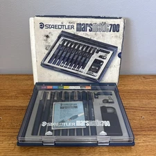 STAEDTLER mars matic 700 S9 Set of 9 technical pens in case Germany With Box