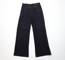 Vtg 40s 50s World War II Mens 32x32 Naval Cracker Jack Wool Bell Bottoms Pants