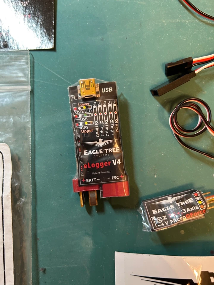 Eagle Tree Systems e-Logger V4 w/ 3 axis G-Force Micro Sensor and RPM Sensor - Image 3 of 4