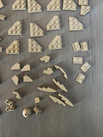 LEGO Dark Tan Specialty Bulk Lot Wedge Slopes Modified Parts MOC 130pc
