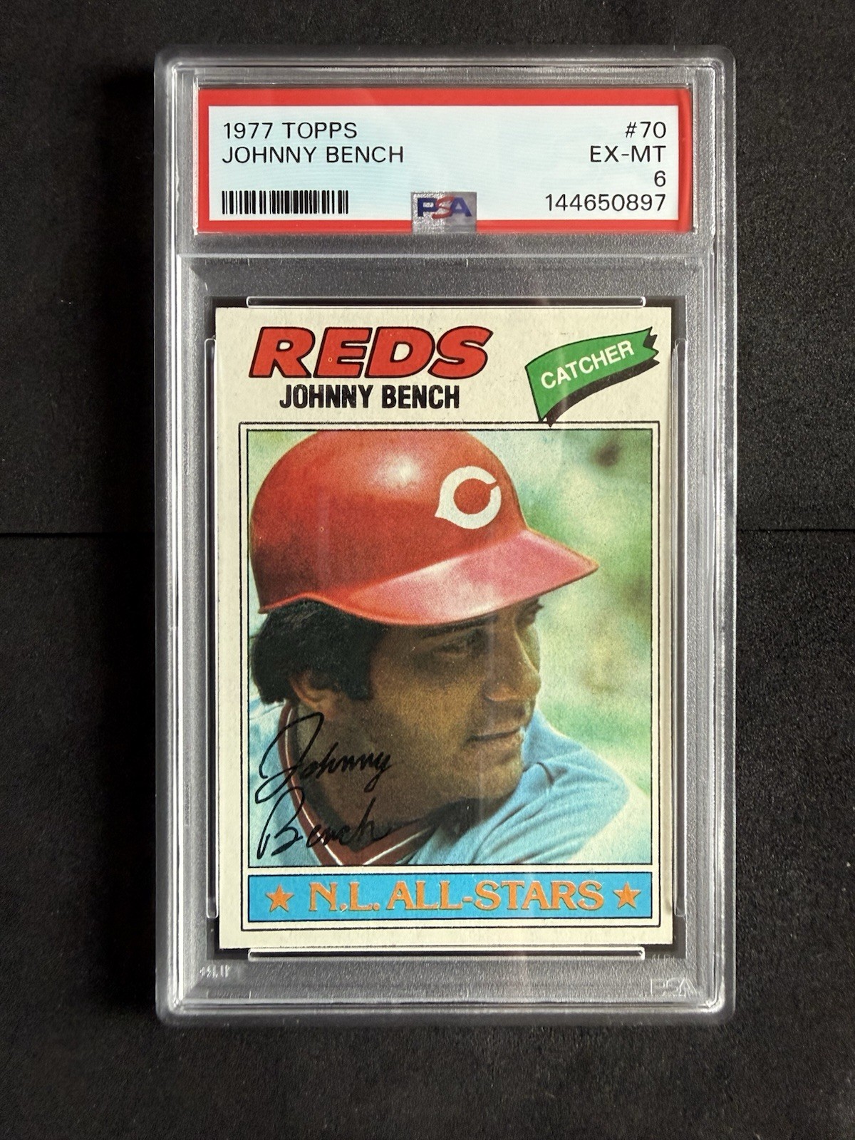1977 Topps - Johnny Bench #70🔥 PSA 6!!🔥⚾️🔥⚾️⚾️