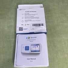 EMAY Portable ECG Monitor EMG-20 | NEW • Never Used • Includes Cable & Manual 
