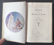 Livre ancien Hernani - Marion de Lorme - Victor Hugo Années 1930