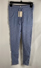 FP Movement Women's Sunny Skinny Sweats Blue Bonnet Ribbed Leggings NWT Size XS