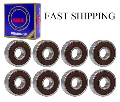 (8 PACK) NSK 608-2RS  8X22X7mmPrecision Rotating Quiet High Speed Bearings