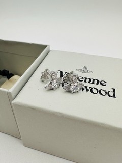 Vivienne Westwood Diamond Stub Orb Earrings