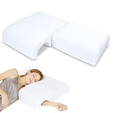 Memory Foam Cuddle Pillow for Couples, Side Sleeper Pillow with Arm Hole, Erg...