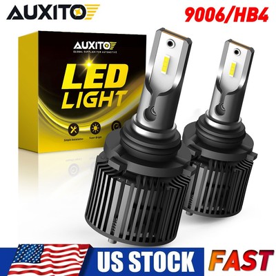 2Pcs 9006 LED Headlight Super Bright Bulbs Kit White 6000K 16000LM High/Low Beam