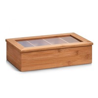 Zeller Teebeutelbox Bamboo Lbh 33.50X20X9 Cm Braun
