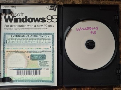 Microsoft Windows 95 FULL Operating System (Backup CD) With OEM Product Key