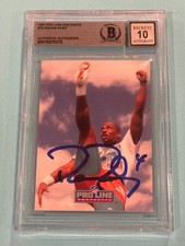 REGGIE ROBY Signed 1991 PRO LINE PORTRAITS Card #72 Beckett BAS AUTO 10