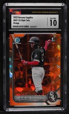 2022 Bowman Sapphire Edition Orange 15/50 Elijah Tatis CSG 10 Gem Mint lw9