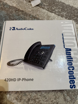 AUDIOCODES 420HDG IP-Phone VoIP Skype Zoom Certified New Open Box