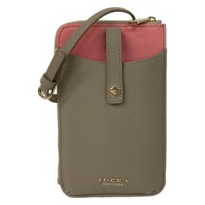 TOCCA - Gray Beige Pink Leather Shoulder Bag