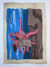 Pablo Picasso COA Art Painting Original Drawing Vintage Paper Signed