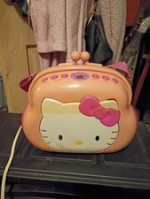 Sanrio Hello Kitty Pocketbook AM/FM Radio CD Player Boombox 2003 Purse TESTED