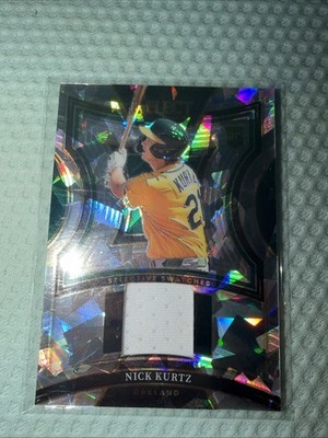 2025 Panini Select - Selective Swatches Nick Kurtz #SS-NK Ice Prizm (MEM, RC)