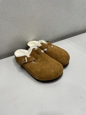 Birkenstock Boston Shearling Suede Leather Clog Women's US 4, Mink