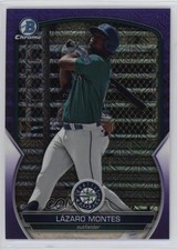 2023 Bowman Chrome Prospects Mega Box Purple Mojo Refractor 58/299 Lazaro Montes