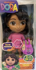 Nickelodeon Dora Sing Explore Doll Playset 12in w/ Backpack, Shoes Card