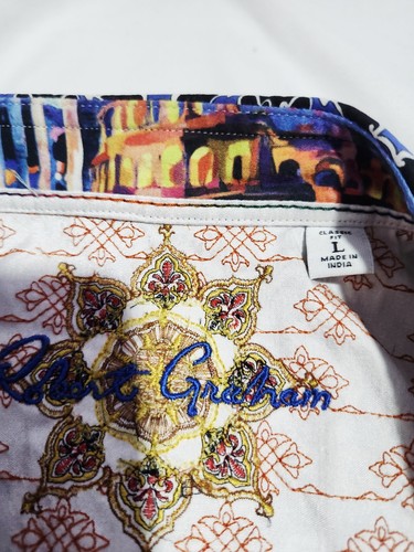 Robert Graham Geometric Design Men’s Size Large L Interior Italy Coliseum Cuff - Picture 5 of 7