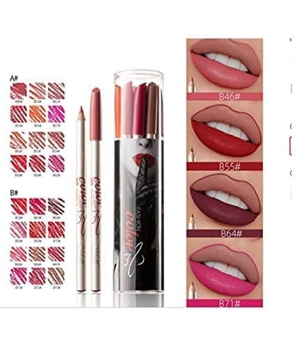 HUDA ZONE Lip Liner Pencil Set for Women and Girls - Soft Waterproof Smooth Lipl - Image 3 of 4