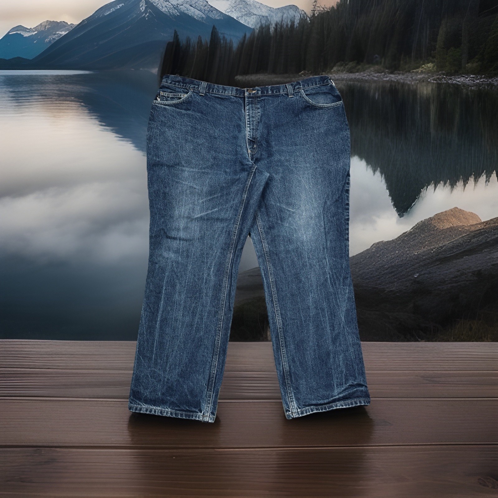 Carhartt FR Jeans Straight Cat 2 NFPA 2112 Mens 48x32 Measures 47x30 Blue Cotton