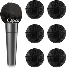 100 PCS Disposable Microphone Cover Windscreen Caps