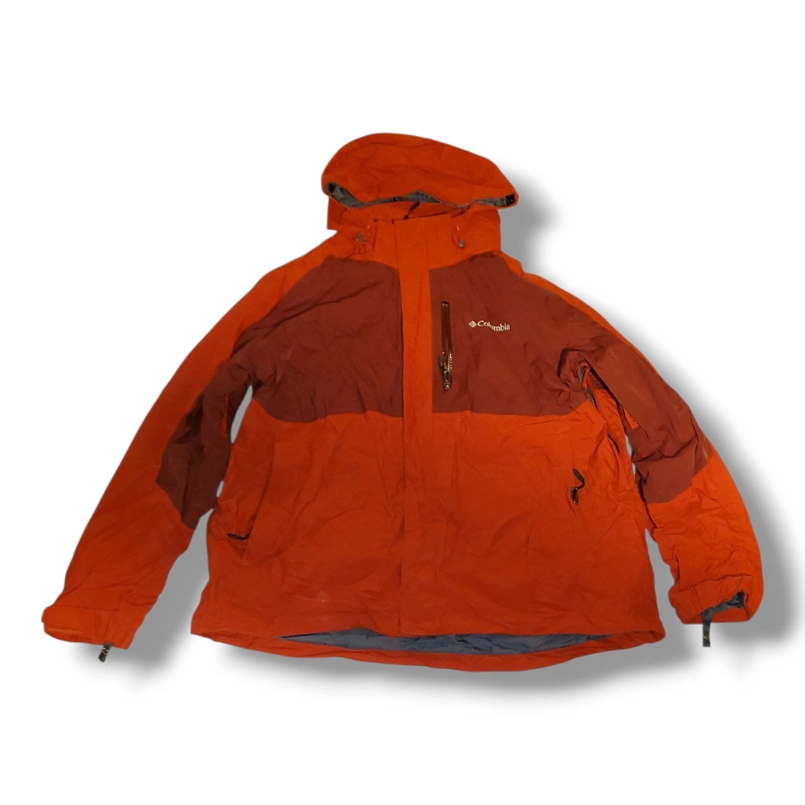 Men's Columbia Red & Orange Interchange Jacket. Size XL