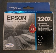 Epson 220XL Black High Capacity Genuine Ink Cartridge - Exp: 11/2025