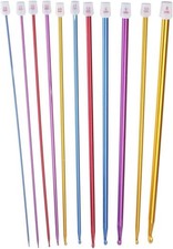 11pcs Tunisian Crochet Hooks Set 2-8 mm Aluminum Afghan Crochet Hooks