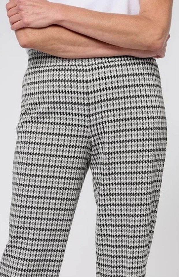 GRAVER Susan Graver Jacquard Knit AVA Slim Ankle Pants Size 4XP Gray A610541 - Image 2 of 4