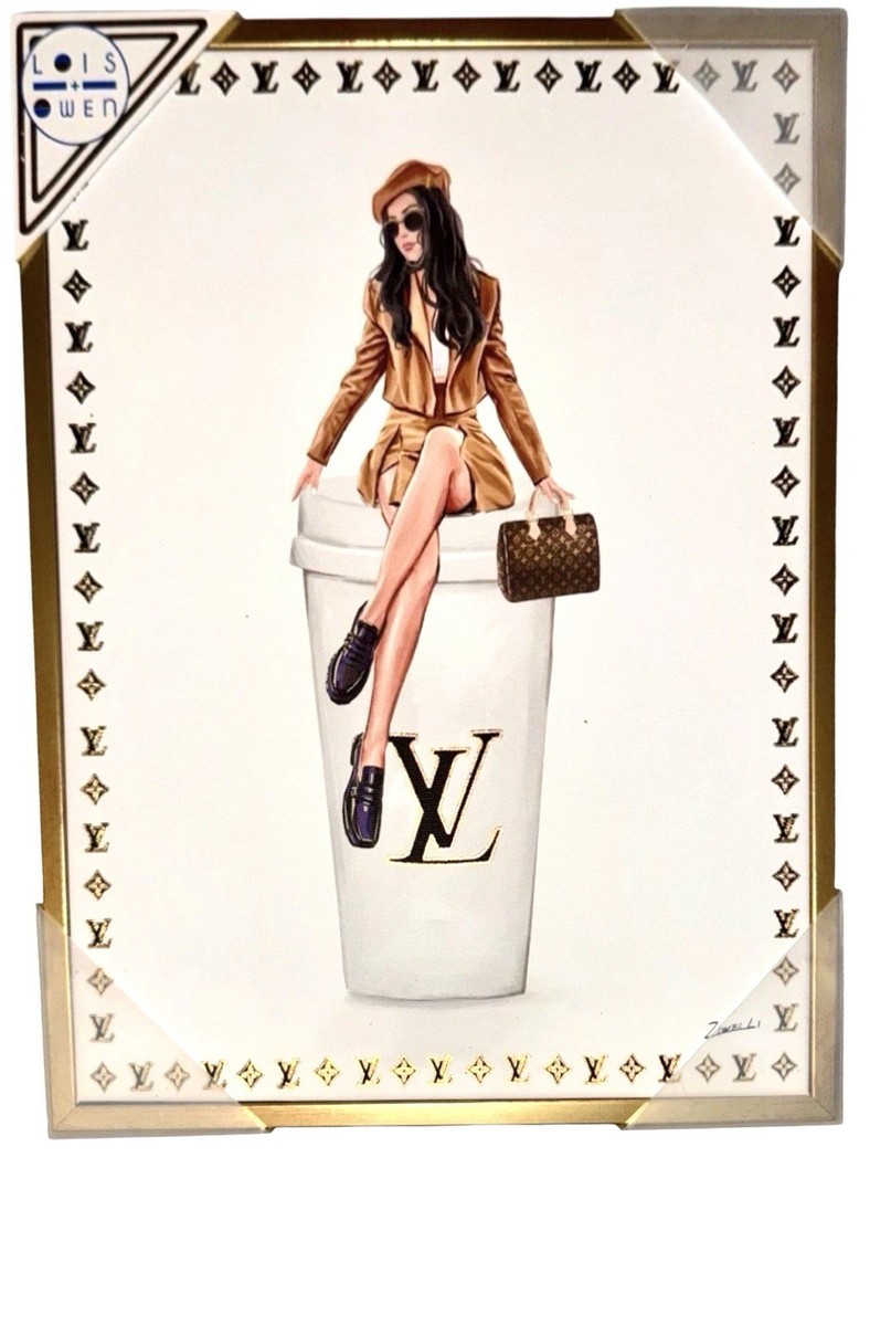 LOT Vuitton Chanel Gucci Versace Set 11x14 Urban Chic Art Canvass