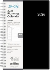 2026 Weekly Monthly Planner, Jan–Dec, 5"x8", Wirebound w/ Tabs, Enterprise