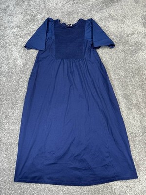 Weekend Max Mara Dress Womens Medium Blue Cotton Blend Blouson *