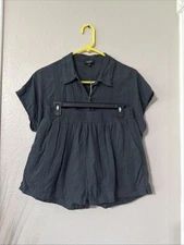 #663 Gigio Two piece Grey Black short and top set size large