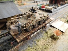 HO Roco Minitank 6th Panzer Army Tank Car with Soldiers A2311 Custom Detail
