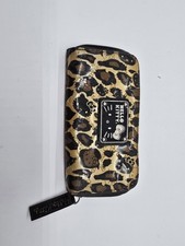HELLO KITTY Wallet Black Gold Leopard Zip Around Clutch Card Holder